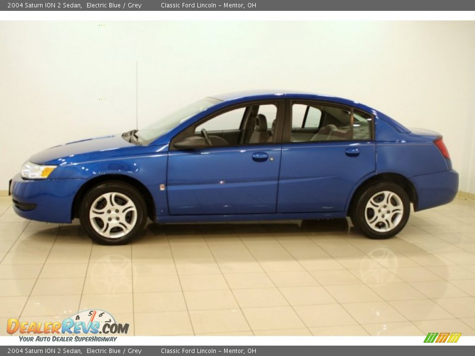 2004 Saturn ION 2 Sedan Electric Blue / Grey Photo #4