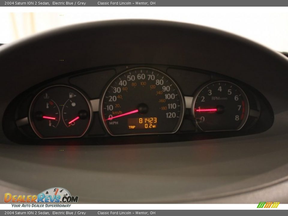 2004 Saturn ION 2 Sedan Electric Blue / Grey Photo #6