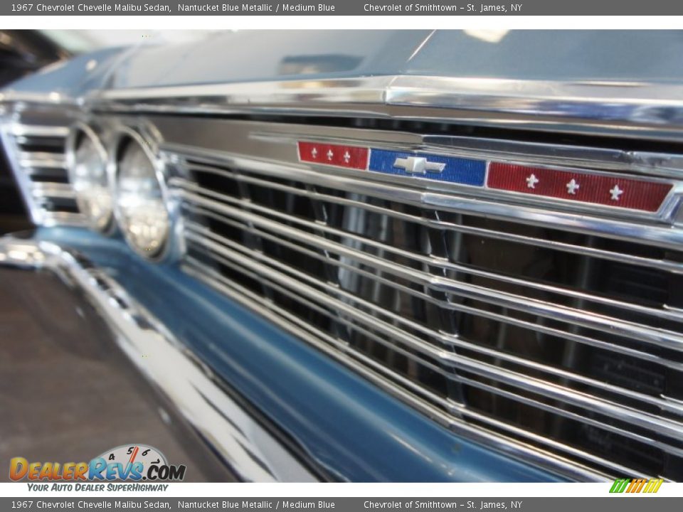 1967 Chevrolet Chevelle Malibu Sedan Nantucket Blue Metallic / Medium Blue Photo #25