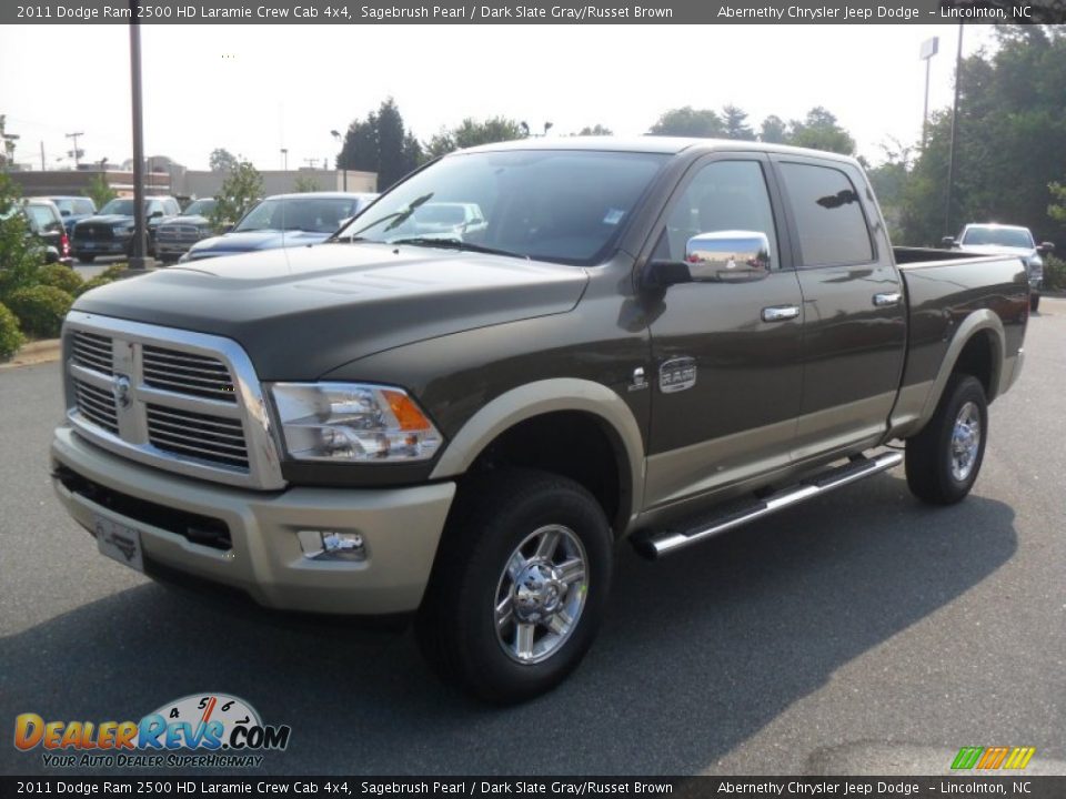 2011 Dodge Ram 2500 HD Laramie Crew Cab 4x4 Sagebrush Pearl / Dark Slate Gray/Russet Brown Photo #1