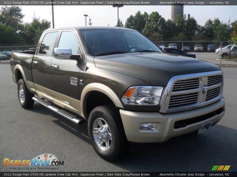 2011 Dodge Ram 2500 HD Laramie Crew Cab 4x4 Sagebrush Pearl / Dark Slate Gray/Russet Brown Photo #5