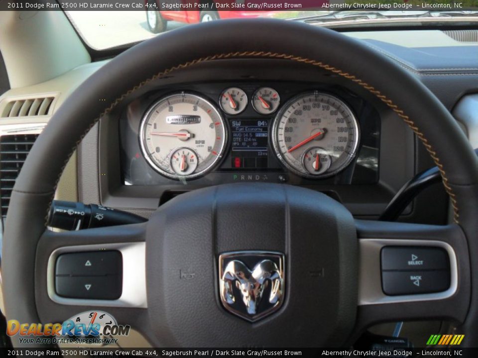 2011 Dodge Ram 2500 HD Laramie Crew Cab 4x4 Sagebrush Pearl / Dark Slate Gray/Russet Brown Photo #14