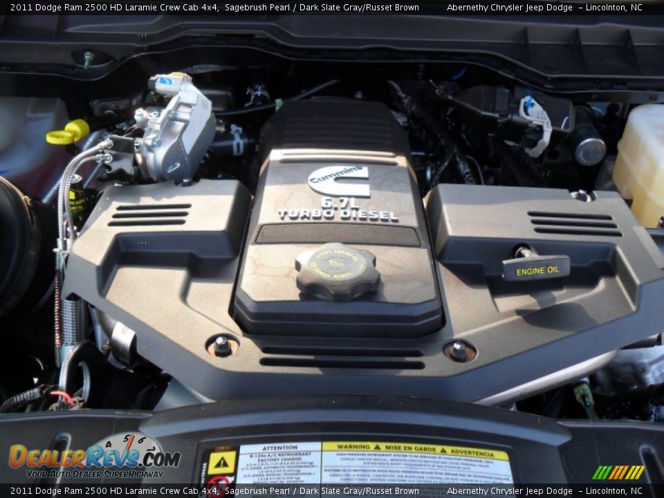2011 Dodge Ram 2500 HD Laramie Crew Cab 4x4 Sagebrush Pearl / Dark Slate Gray/Russet Brown Photo #28