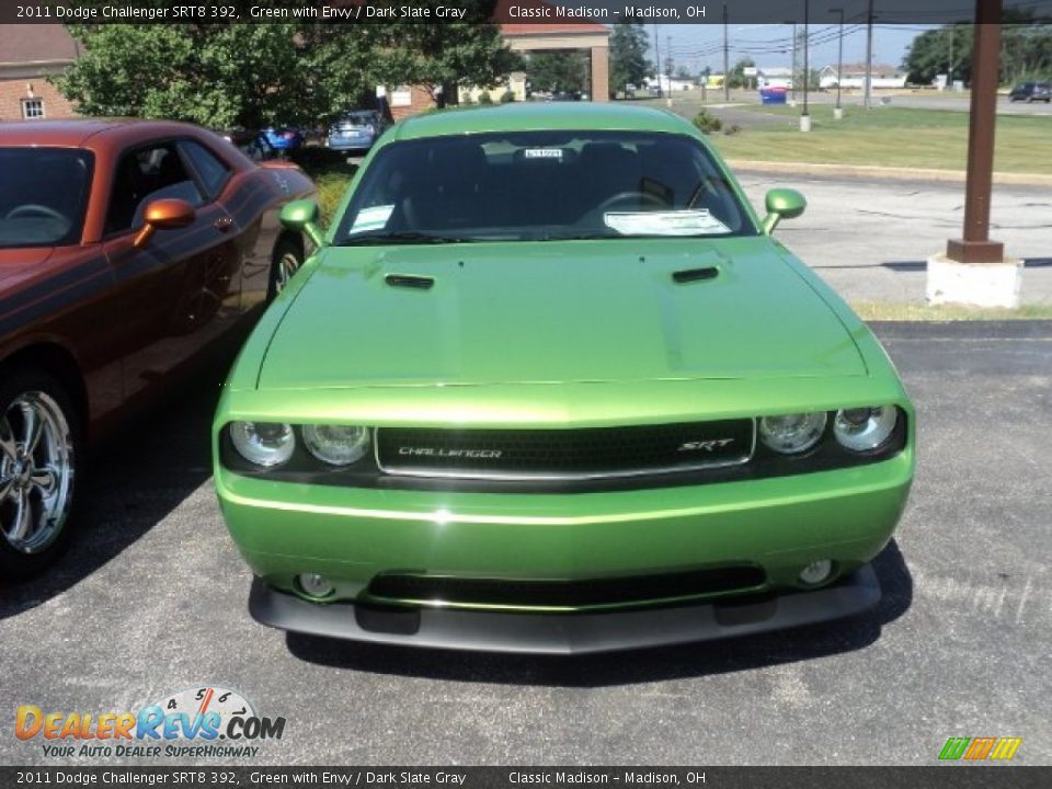 2011 Dodge Challenger SRT8 392 Green with Envy / Dark Slate Gray Photo #2