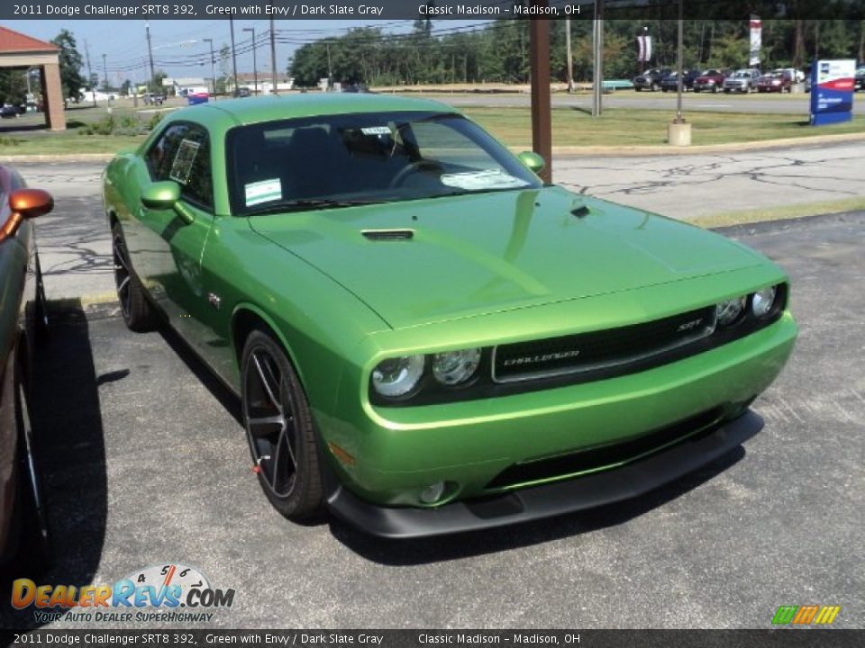 2011 Dodge Challenger SRT8 392 Green with Envy / Dark Slate Gray Photo #3