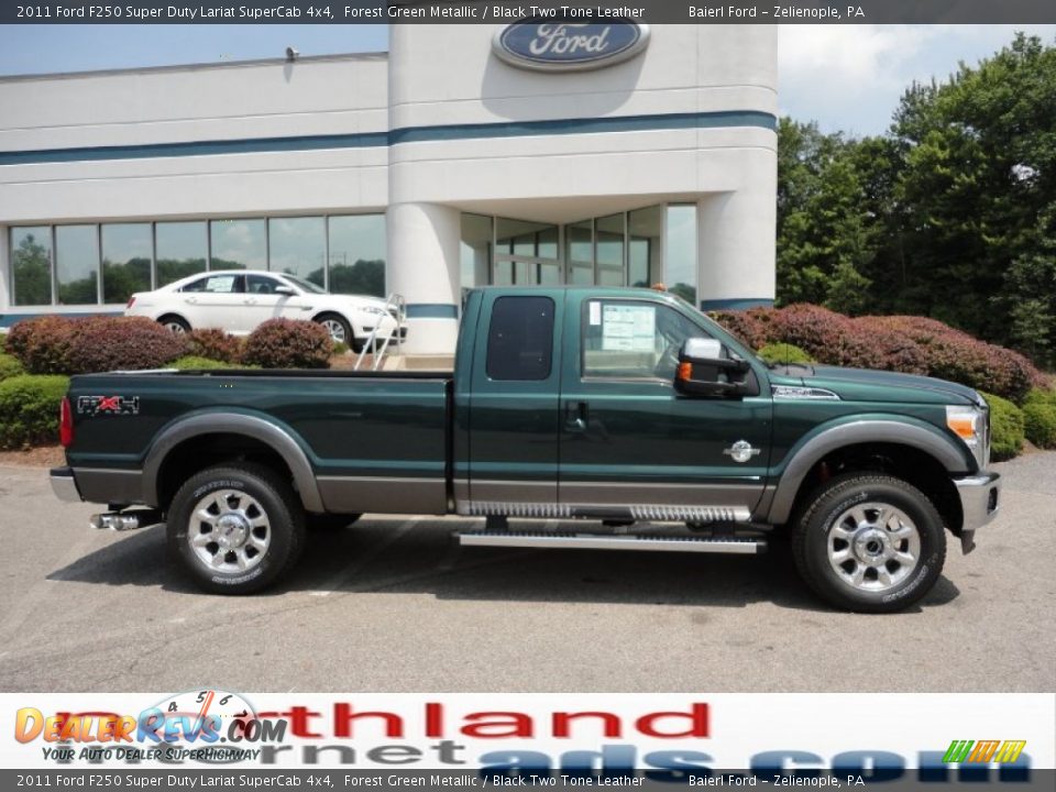 2011 Ford F250 Super Duty Lariat SuperCab 4x4 Forest Green Metallic / Black Two Tone Leather Photo #1