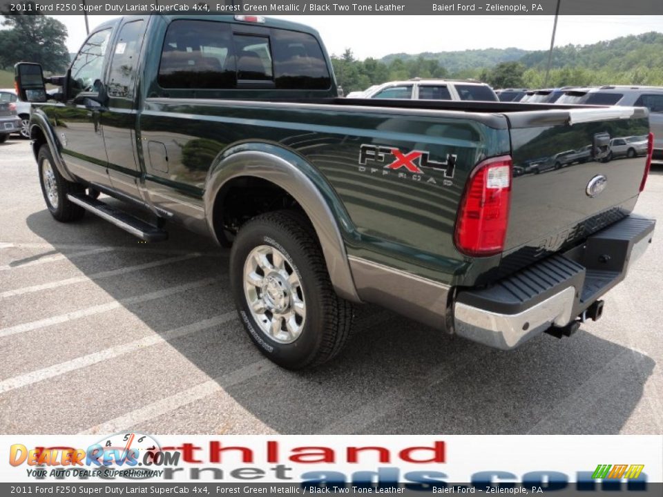2011 Ford F250 Super Duty Lariat SuperCab 4x4 Forest Green Metallic / Black Two Tone Leather Photo #5