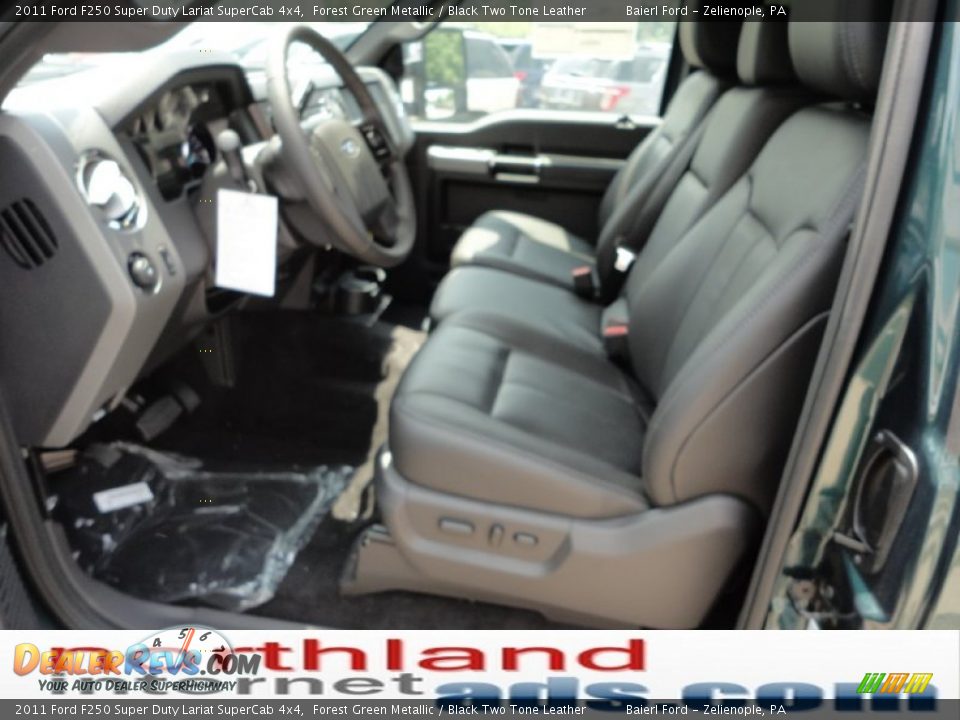 2011 Ford F250 Super Duty Lariat SuperCab 4x4 Forest Green Metallic / Black Two Tone Leather Photo #10