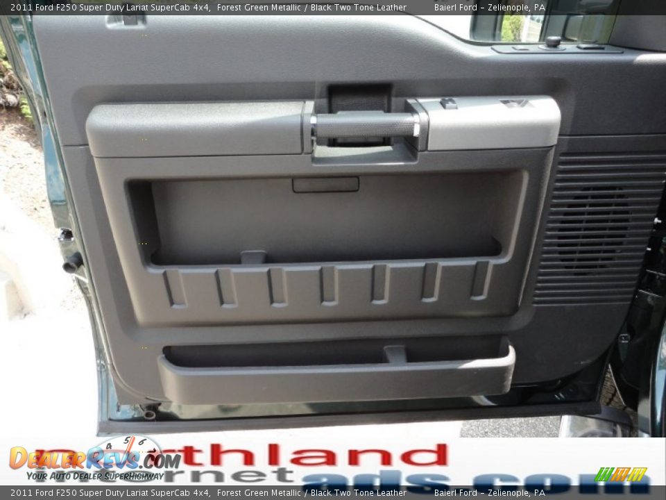 2011 Ford F250 Super Duty Lariat SuperCab 4x4 Forest Green Metallic / Black Two Tone Leather Photo #13