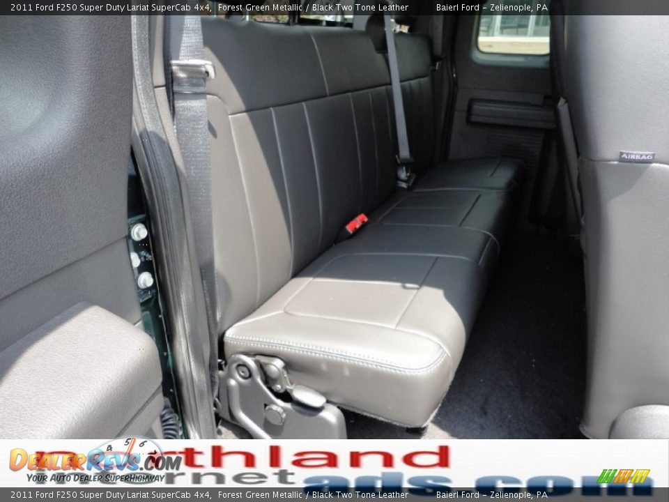 2011 Ford F250 Super Duty Lariat SuperCab 4x4 Forest Green Metallic / Black Two Tone Leather Photo #16