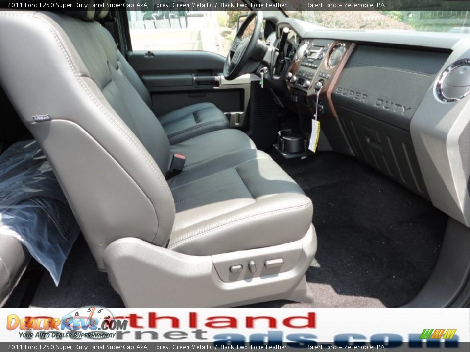 2011 Ford F250 Super Duty Lariat SuperCab 4x4 Forest Green Metallic / Black Two Tone Leather Photo #17
