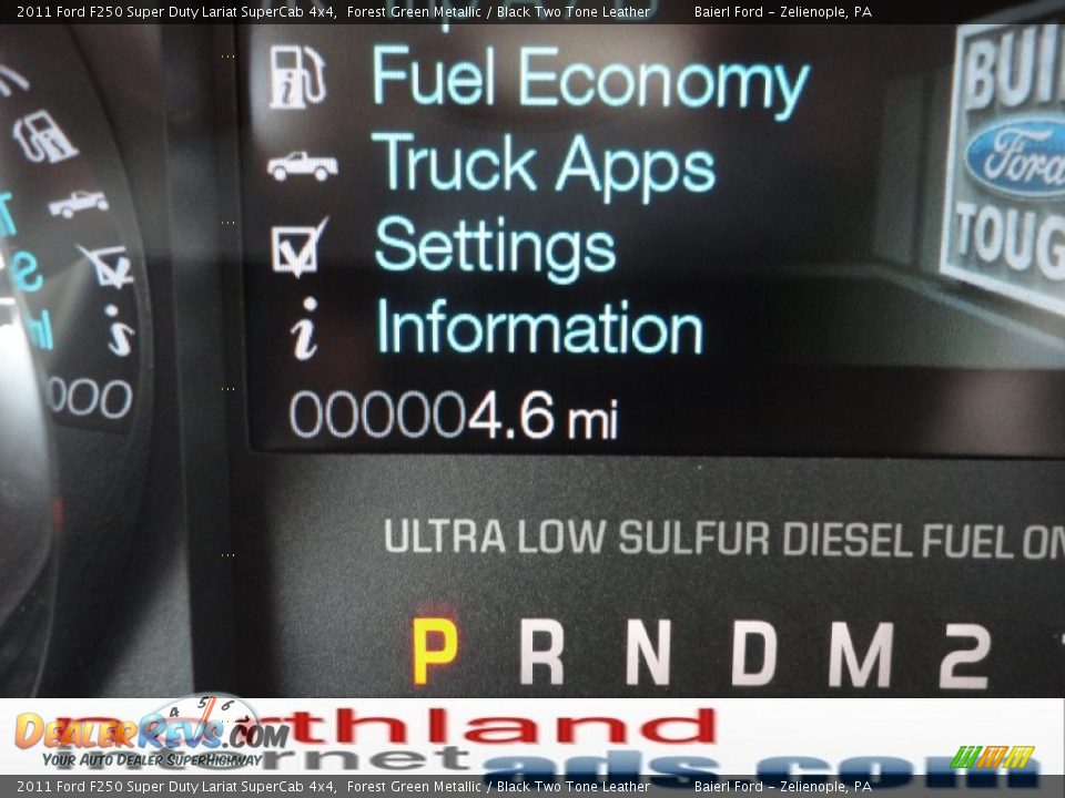 2011 Ford F250 Super Duty Lariat SuperCab 4x4 Forest Green Metallic / Black Two Tone Leather Photo #18