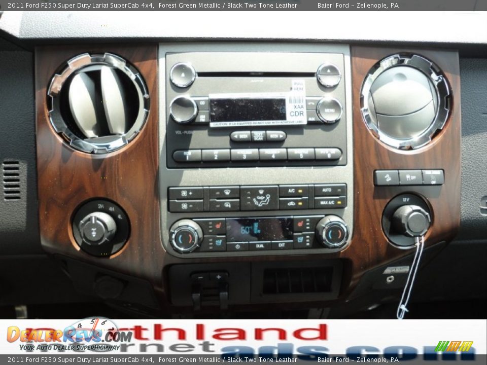 2011 Ford F250 Super Duty Lariat SuperCab 4x4 Forest Green Metallic / Black Two Tone Leather Photo #19