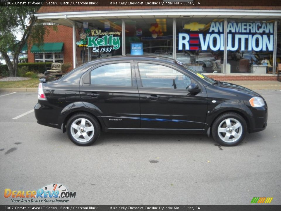 2007 Chevrolet Aveo LT Sedan Black / Charcoal Black Photo #2