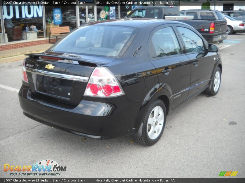 2007 Chevrolet Aveo LT Sedan Black / Charcoal Black Photo #3