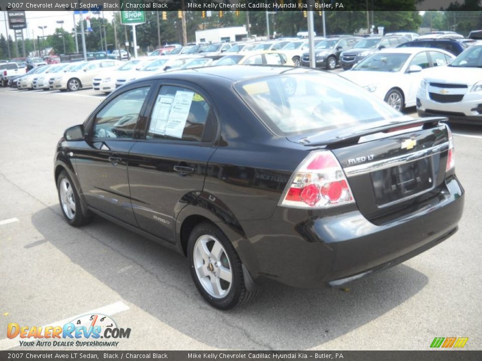 2007 Chevrolet Aveo LT Sedan Black / Charcoal Black Photo #5