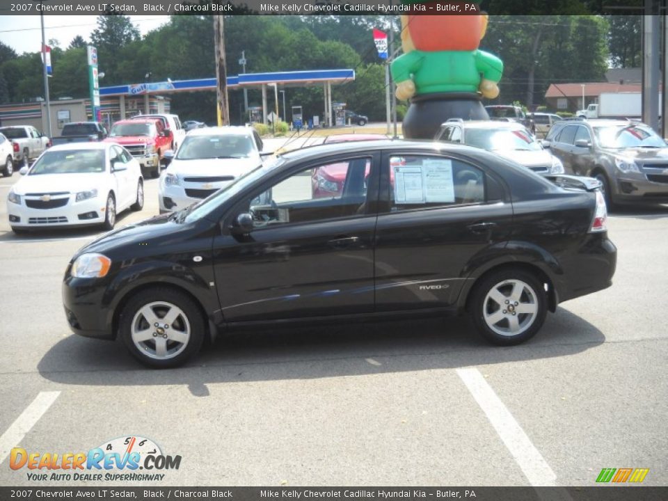 2007 Chevrolet Aveo LT Sedan Black / Charcoal Black Photo #6