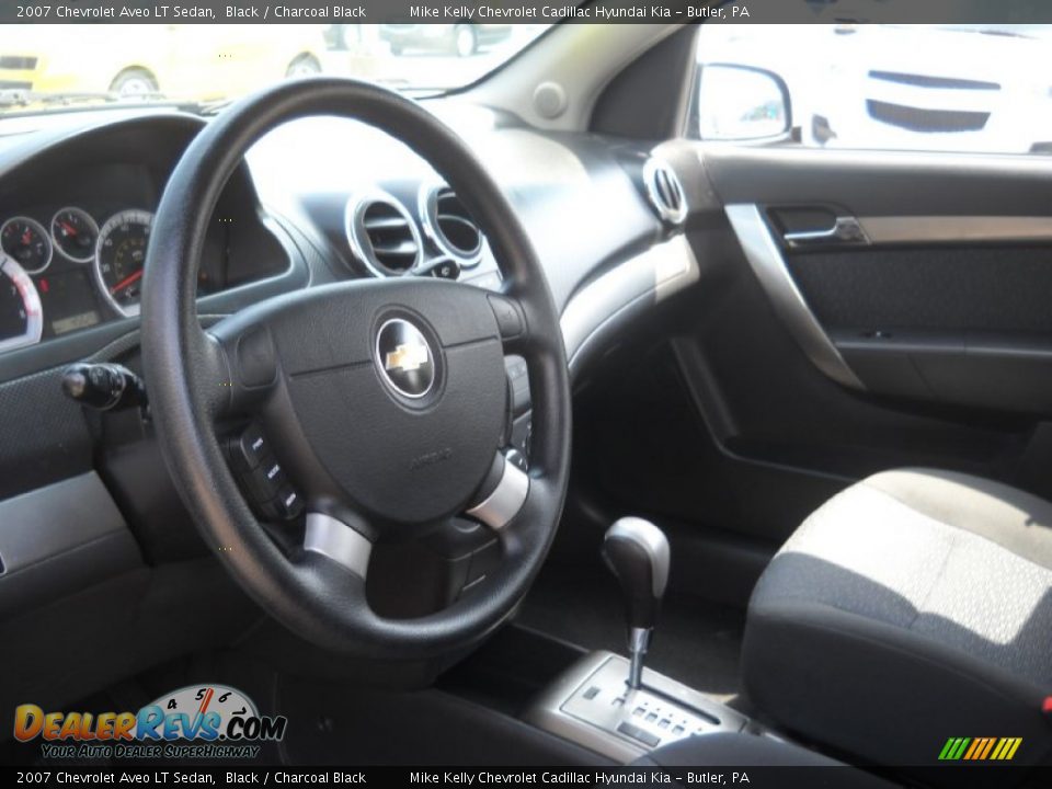 2007 Chevrolet Aveo LT Sedan Black / Charcoal Black Photo #9