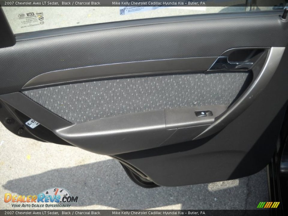 2007 Chevrolet Aveo LT Sedan Black / Charcoal Black Photo #12