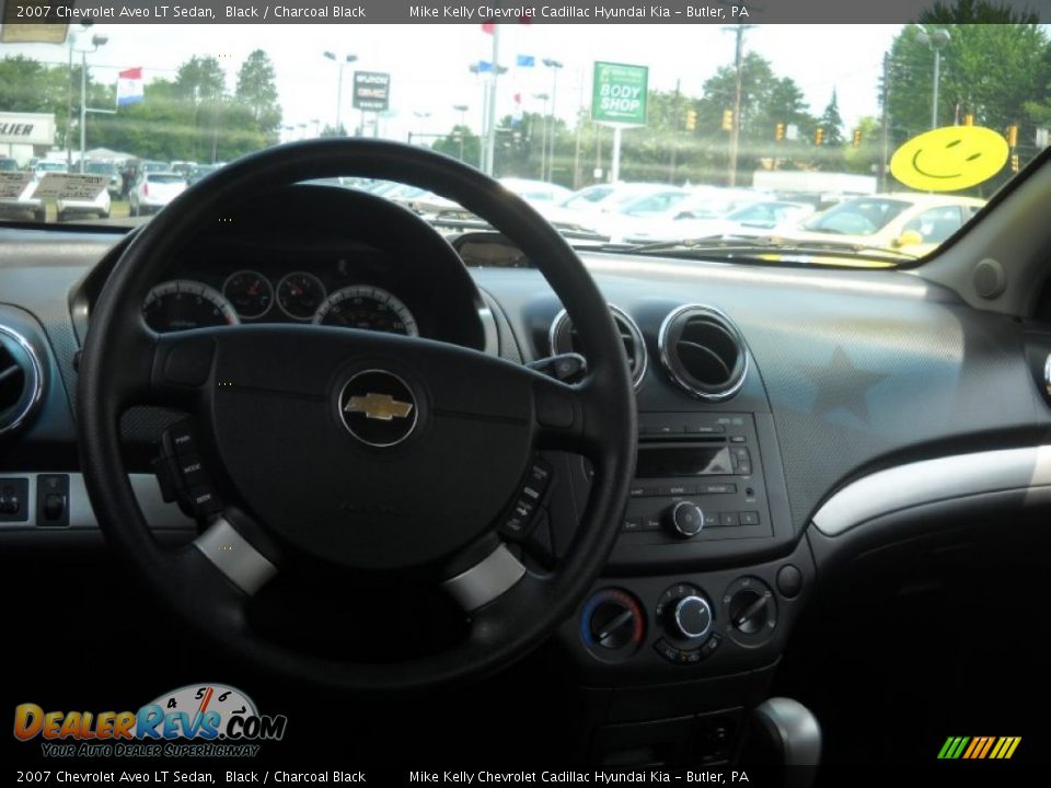 2007 Chevrolet Aveo LT Sedan Black / Charcoal Black Photo #13
