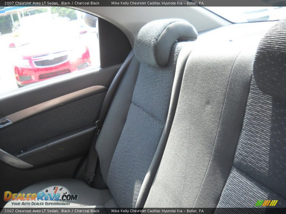 2007 Chevrolet Aveo LT Sedan Black / Charcoal Black Photo #14