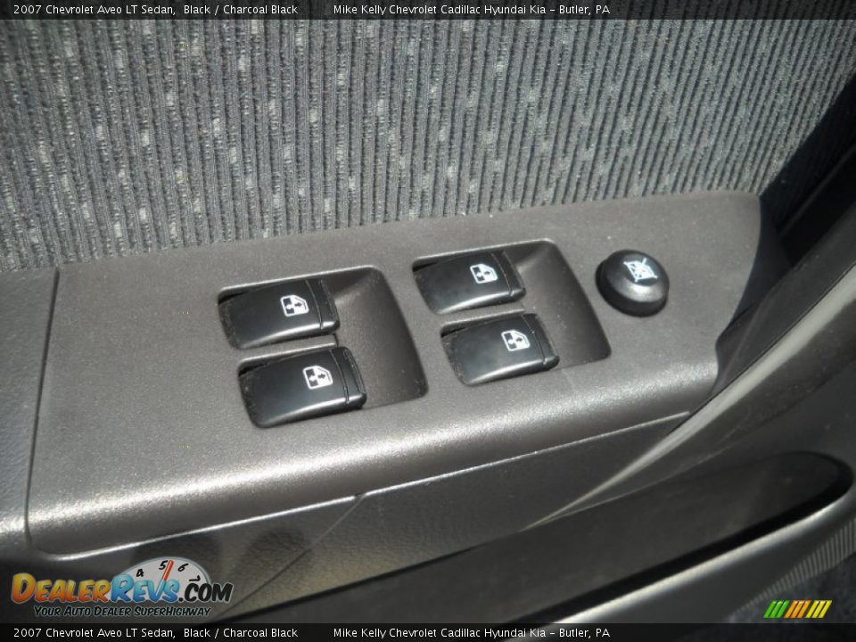 2007 Chevrolet Aveo LT Sedan Black / Charcoal Black Photo #16