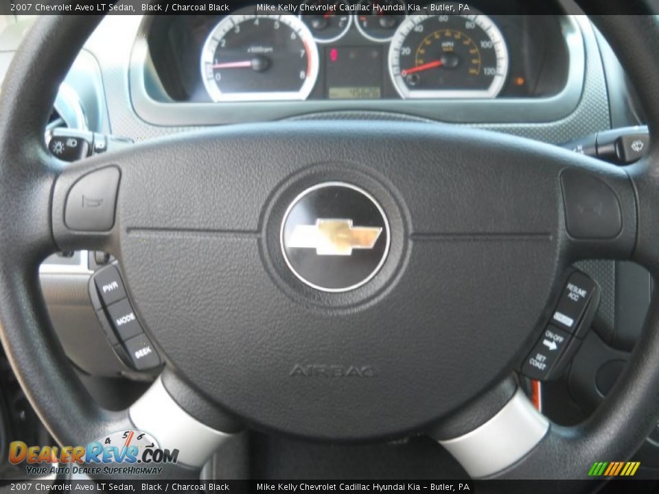 2007 Chevrolet Aveo LT Sedan Black / Charcoal Black Photo #19