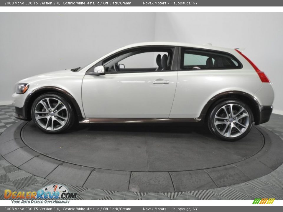 2008 Volvo C30 T5 Version 2.0 Cosmic White Metallic / Off Black/Cream Photo #2