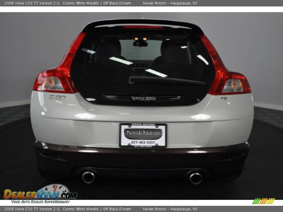 2008 Volvo C30 T5 Version 2.0 Cosmic White Metallic / Off Black/Cream Photo #4