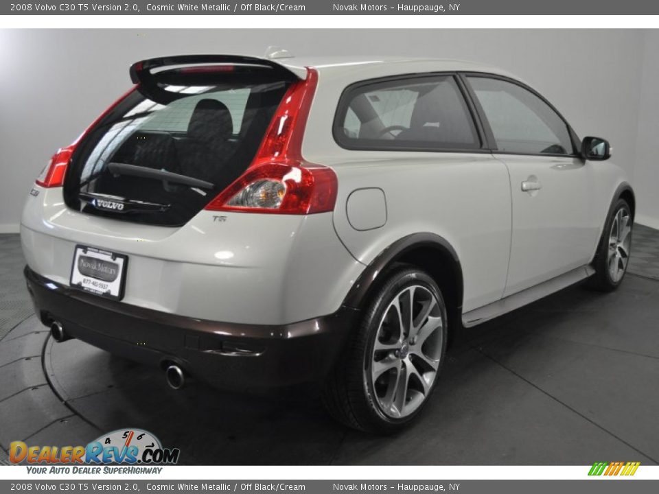 2008 Volvo C30 T5 Version 2.0 Cosmic White Metallic / Off Black/Cream Photo #5