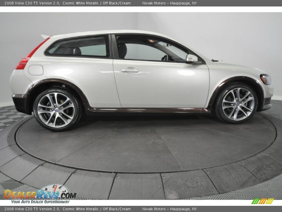 2008 Volvo C30 T5 Version 2.0 Cosmic White Metallic / Off Black/Cream Photo #6