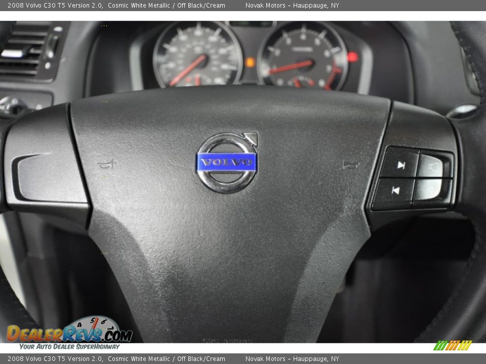 2008 Volvo C30 T5 Version 2.0 Cosmic White Metallic / Off Black/Cream Photo #27