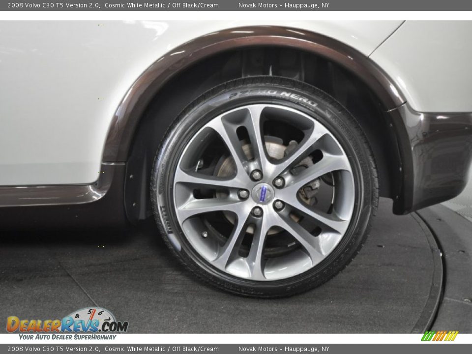 2008 Volvo C30 T5 Version 2.0 Cosmic White Metallic / Off Black/Cream Photo #32