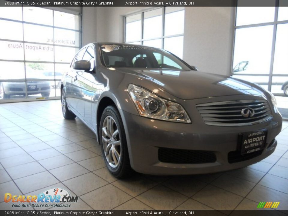 2008 Infiniti G 35 x Sedan Platinum Graphite Gray / Graphite Photo #3