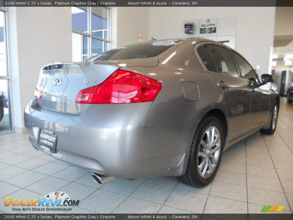 2008 Infiniti G 35 x Sedan Platinum Graphite Gray / Graphite Photo #5