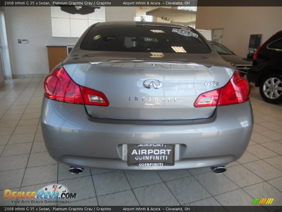 2008 Infiniti G 35 x Sedan Platinum Graphite Gray / Graphite Photo #6