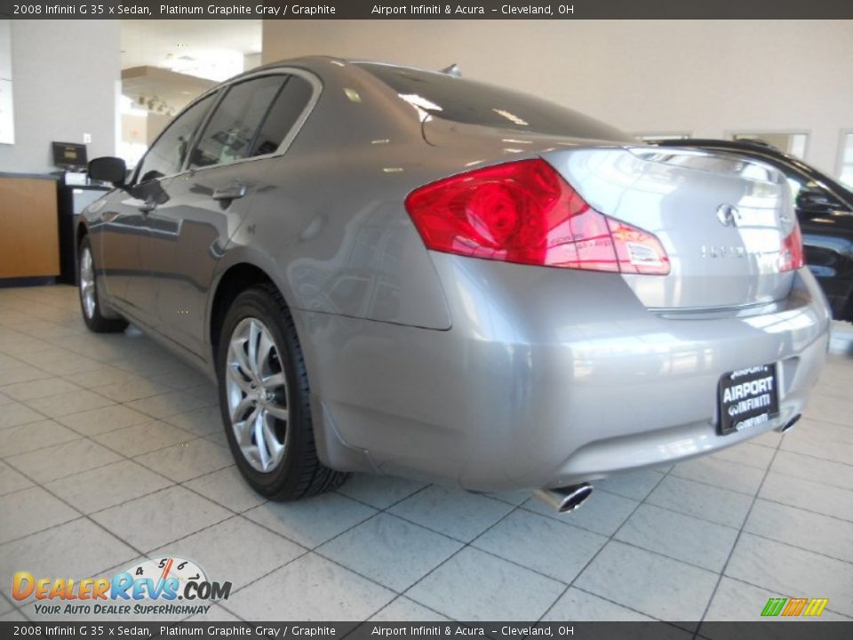 2008 Infiniti G 35 x Sedan Platinum Graphite Gray / Graphite Photo #7