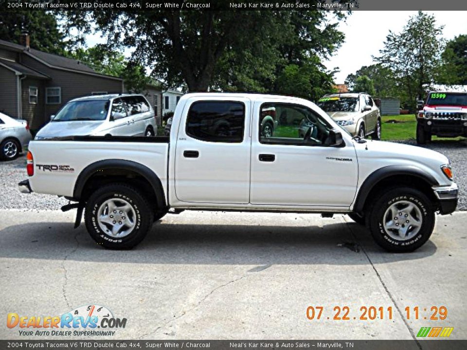 2004 Toyota Tacoma V6 TRD Double Cab 4x4 Super White / Charcoal Photo #1