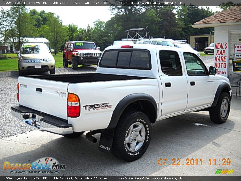 2004 Toyota Tacoma V6 TRD Double Cab 4x4 Super White / Charcoal Photo #3