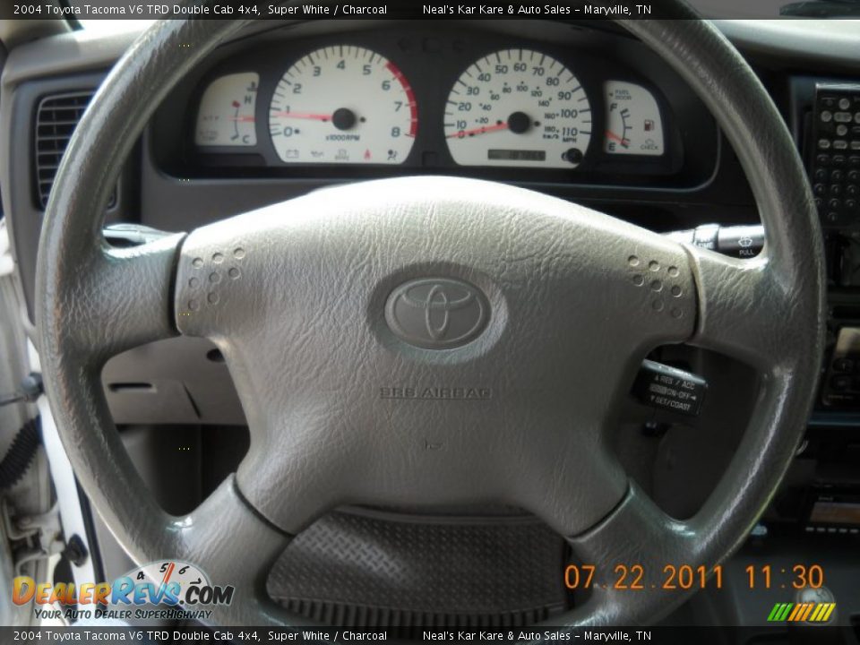 2004 Toyota Tacoma V6 TRD Double Cab 4x4 Super White / Charcoal Photo #18