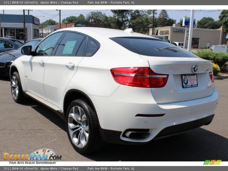 2011 BMW X6 xDrive50i Alpine White / Chateau Red Photo #7