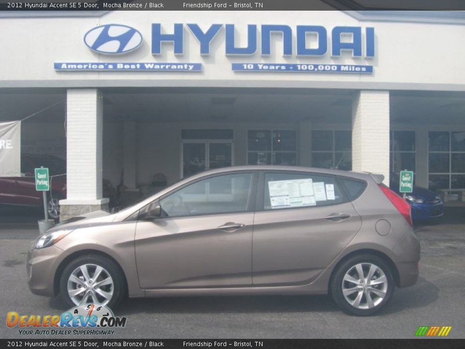 2012 Hyundai Accent SE 5 Door Mocha Bronze / Black Photo #1