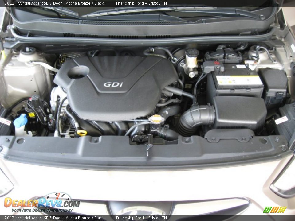 2012 Hyundai Accent SE 5 Door 1.6 Liter GDI DOHC 16-Valve D-CVVT 4 Cylinder Engine Photo #9