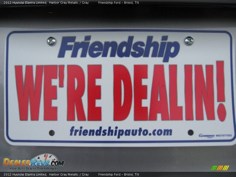 2012 Hyundai Elantra Limited Harbor Gray Metallic / Gray Photo #12