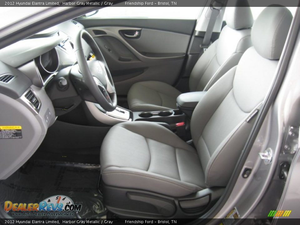 Gray Interior - 2012 Hyundai Elantra Limited Photo #13