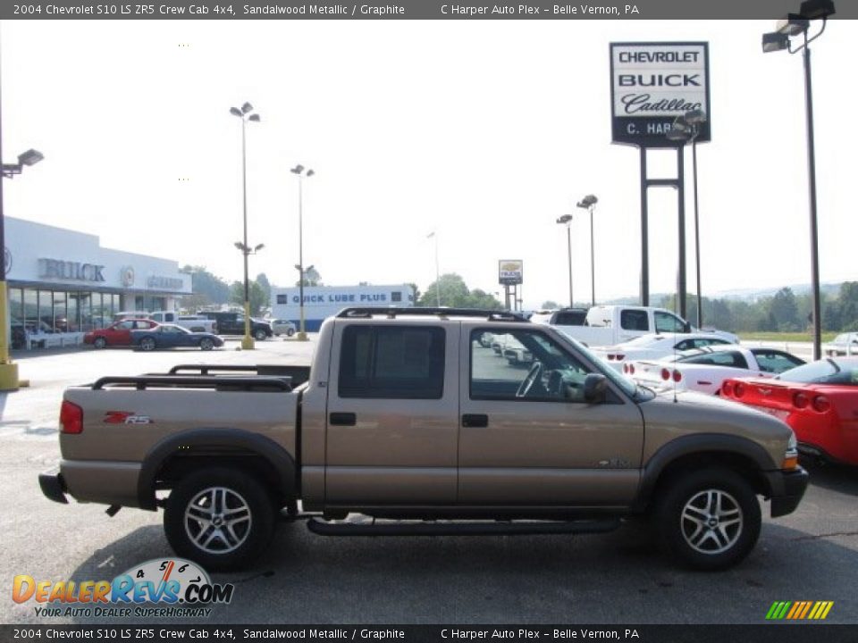 2004 Chevrolet S10 LS ZR5 Crew Cab 4x4 Sandalwood Metallic / Graphite Photo #2