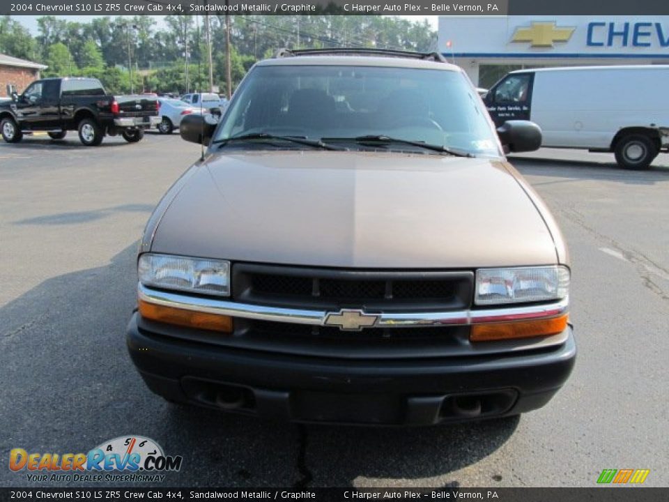 2004 Chevrolet S10 LS ZR5 Crew Cab 4x4 Sandalwood Metallic / Graphite Photo #4