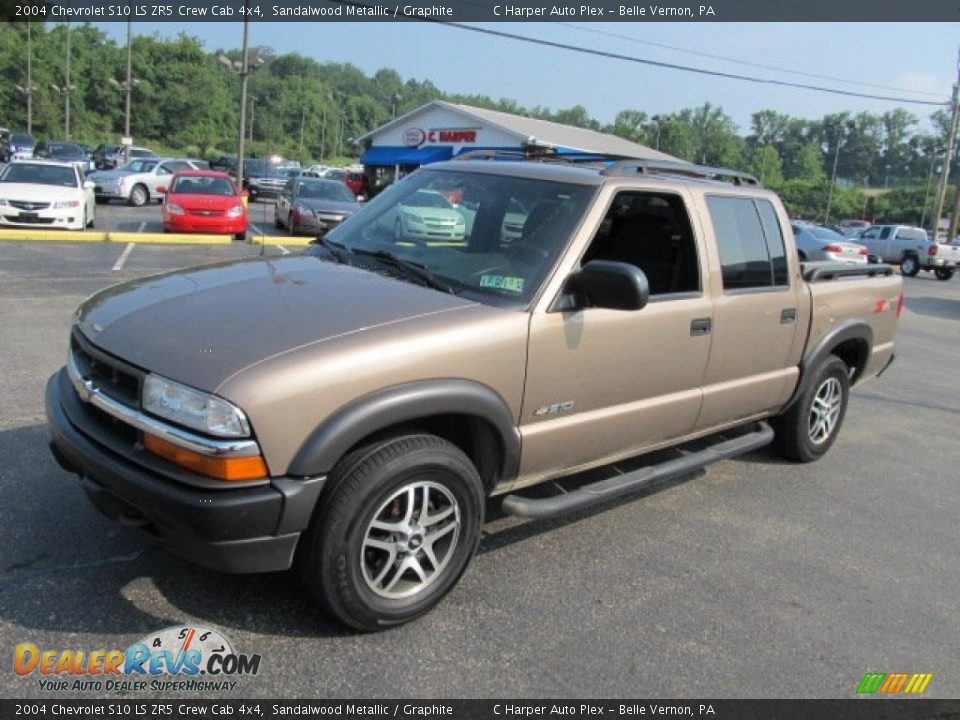 2004 Chevrolet S10 LS ZR5 Crew Cab 4x4 Sandalwood Metallic / Graphite Photo #5