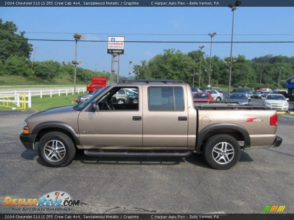 2004 Chevrolet S10 LS ZR5 Crew Cab 4x4 Sandalwood Metallic / Graphite Photo #7