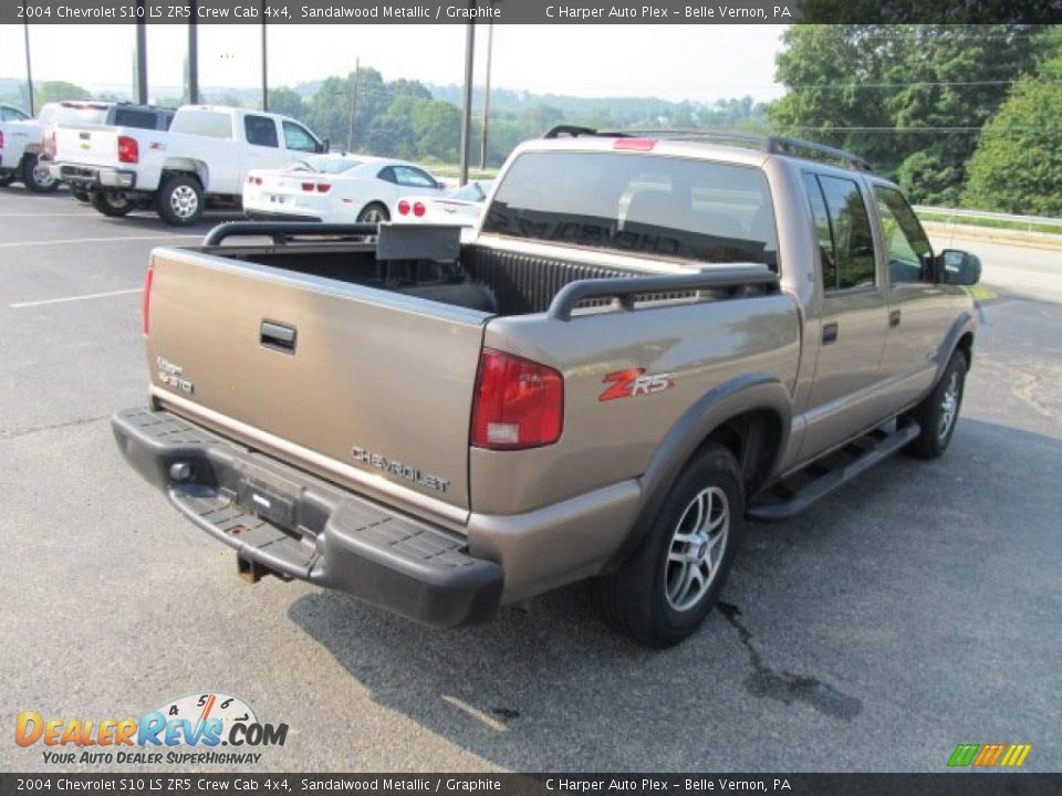 2004 Chevrolet S10 LS ZR5 Crew Cab 4x4 Sandalwood Metallic / Graphite Photo #9